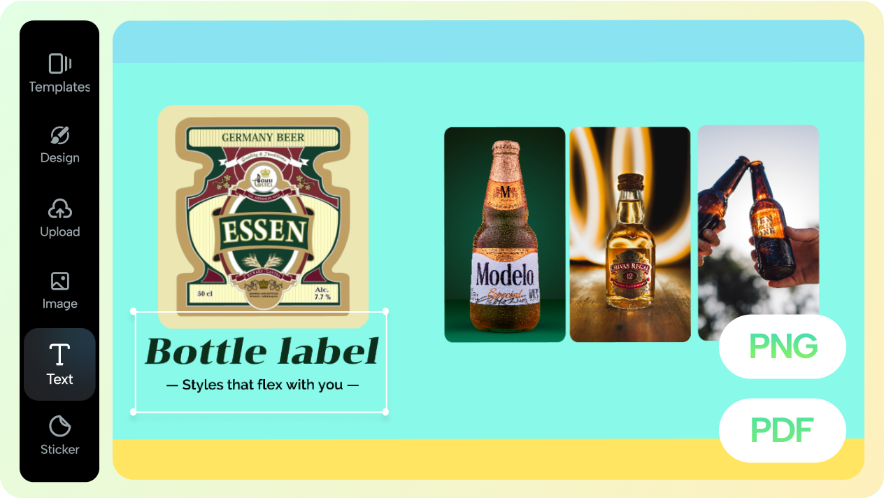 Create pressure-sensitive beer labels (PSL)